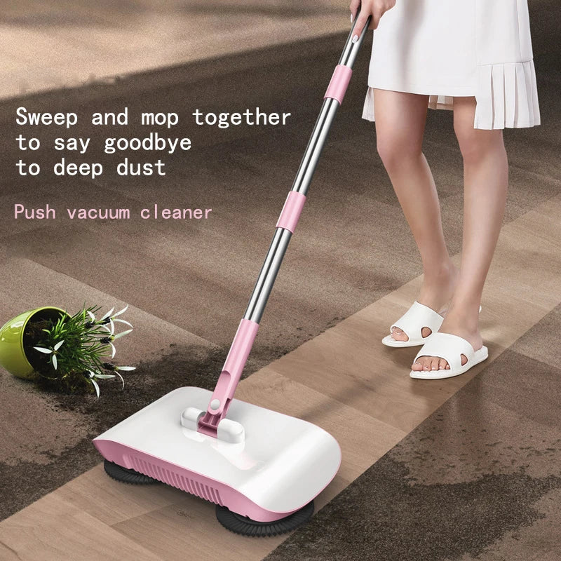 Push Broom Household Vacuum Cleaner Cleaning Machine Broom Mop Set Bedroom Kitchen Cleaning Household Floor Carpet Cleaning